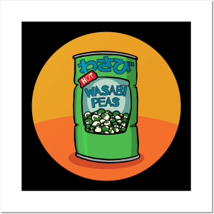 Wasabi Peas Japanese Food Wasabi Cartoon Posters and Art